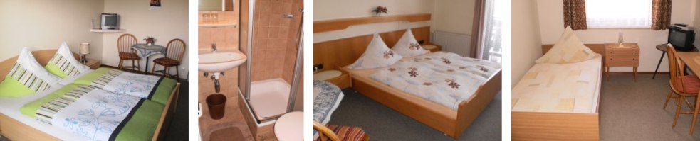 Doppelzimmer mittlerer Größe und Dusche / WC